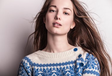 genç seksi model kız poz Studio.