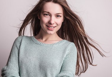 genç seksi model kız poz Studio.