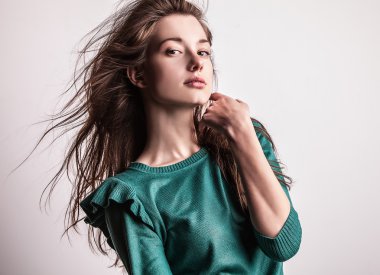 genç seksi model kız poz Studio.