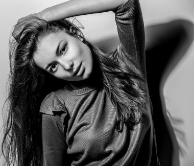 genç seksi model kız poz Studio.