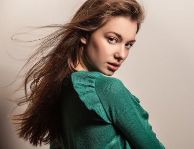 genç seksi model kız poz Studio.