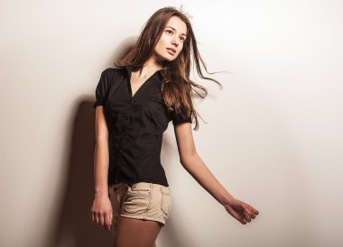 genç seksi model kız poz Studio.