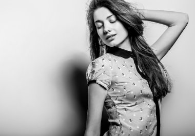 genç seksi model kız poz Studio.