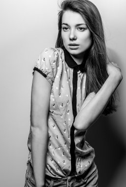 genç seksi model kız poz Studio.