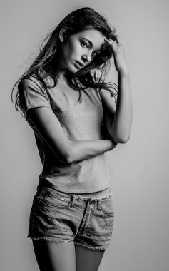 genç seksi model kız poz Studio.