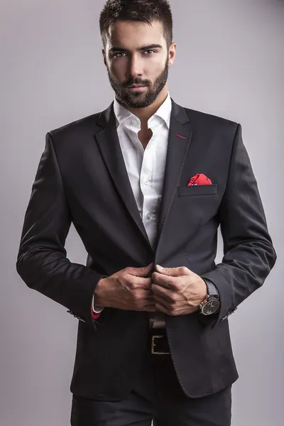 Elegant young handsome man. Studio fashion portrait. — Stock Photo, Image