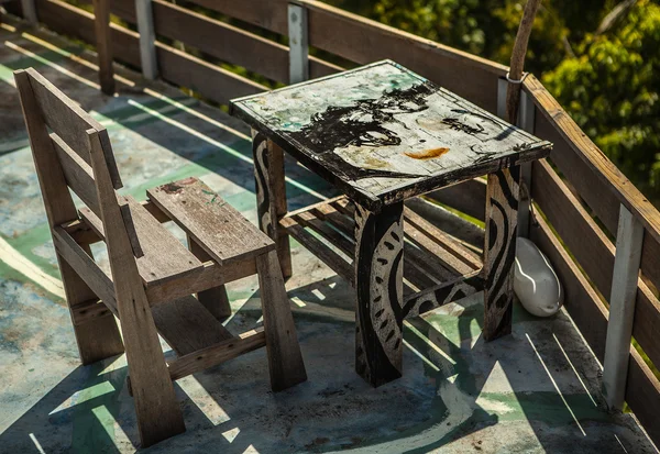 Cadeira e mesa na Tailândia — Fotografia de Stock