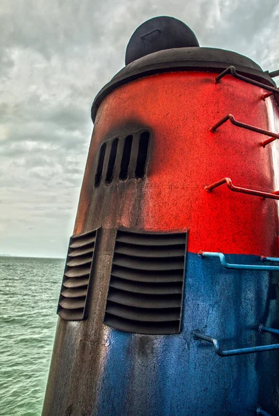 Chimney of sea ship — Stock Photo, Image