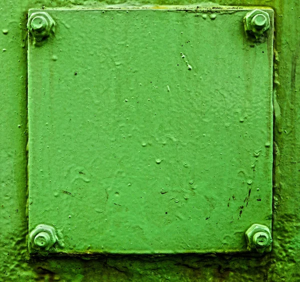 Textura de la vieja puerta de metal verde — Foto de Stock