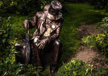 saatçi, parlak fantastik filmde görüntü. Açık masal sanat fotoğraf.