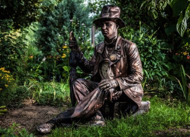 saatçi, parlak fantastik filmde görüntü. Açık masal sanat fotoğraf.