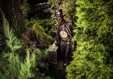 saatçi, parlak fantastik filmde görüntü. Açık masal sanat fotoğraf.