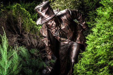 saatçi, parlak fantastik filmde görüntü. Açık masal sanat fotoğraf.