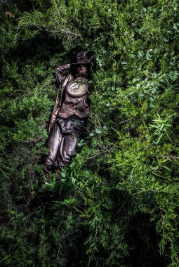 saatçi, parlak fantastik filmde görüntü. Açık masal sanat fotoğraf.