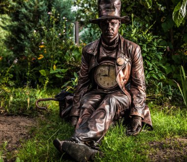 saatçi, parlak fantastik filmde görüntü. Açık masal sanat fotoğraf.