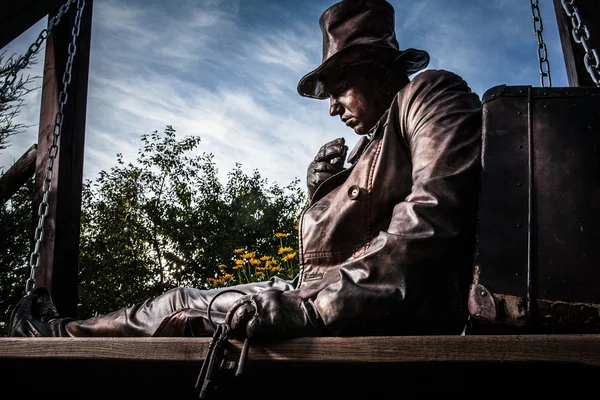 Image de l'horloger dans une stylisation fantaisie lumineuse. Conte de fées en plein air art photo . — Photo