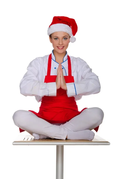 Cheerful cook in the cap — Stock Photo, Image