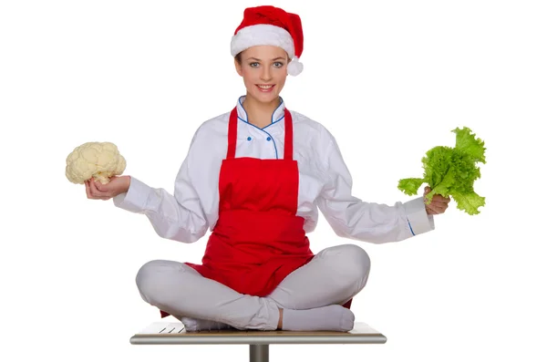 Festive cook with vegetables — Stock Photo, Image