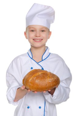 Baker ekmek ile gülüyor