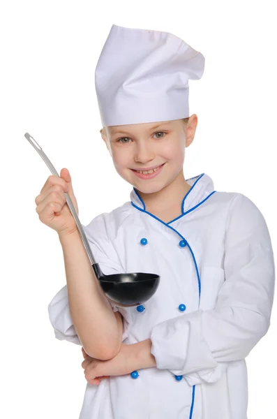 Cook with a ladle — Stock Photo, Image