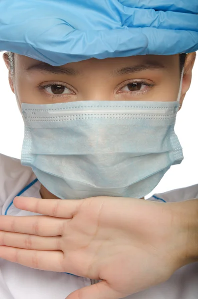 Doctor in a surgical glove — Stock Photo, Image