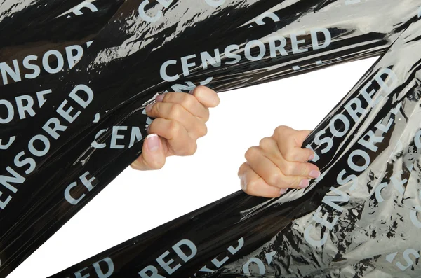 Vrouwen hand doen kloof in censureren — Stockfoto