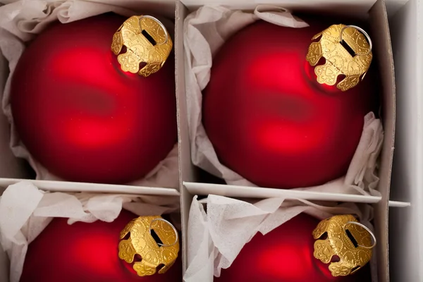 Red christmas balls — Stock Photo, Image