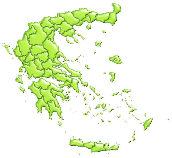 Χάρτης της Ελλάδας — Φωτογραφία Αρχείου