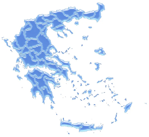 Mapa da Grécia — Fotografia de Stock