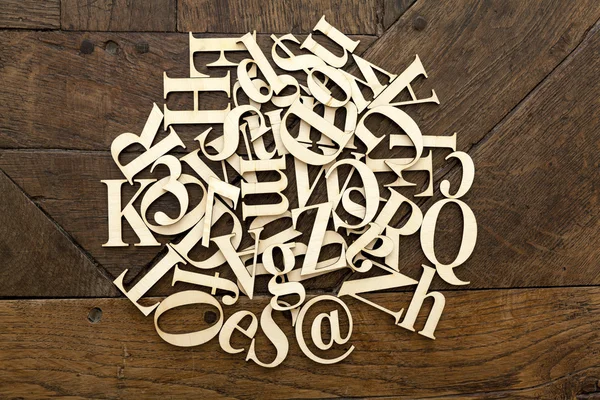 Wooden alphabet letters — Stock Photo, Image