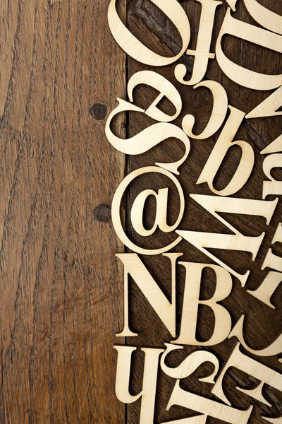 Wooden alphabet letters — Stock Photo, Image