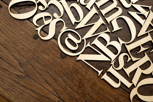 Wooden alphabet letters — Stock Photo, Image