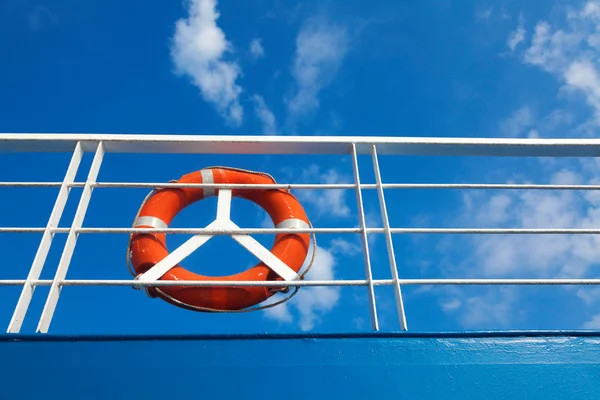 Lifebuoy on a ferry boat — Stock Photo, Image