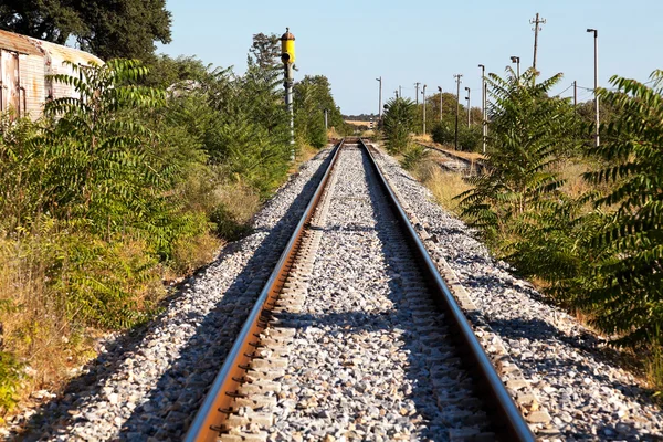 Lost train station somewhere in Greece — Stock Photo, Image