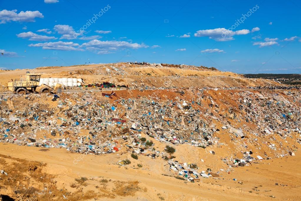 Landfill. Site for the disposal of waste materials by burial and Stock Editorial Photo