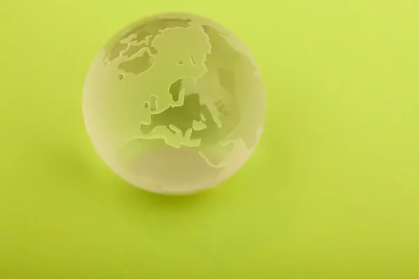 玻璃球体与地球 — 图库照片