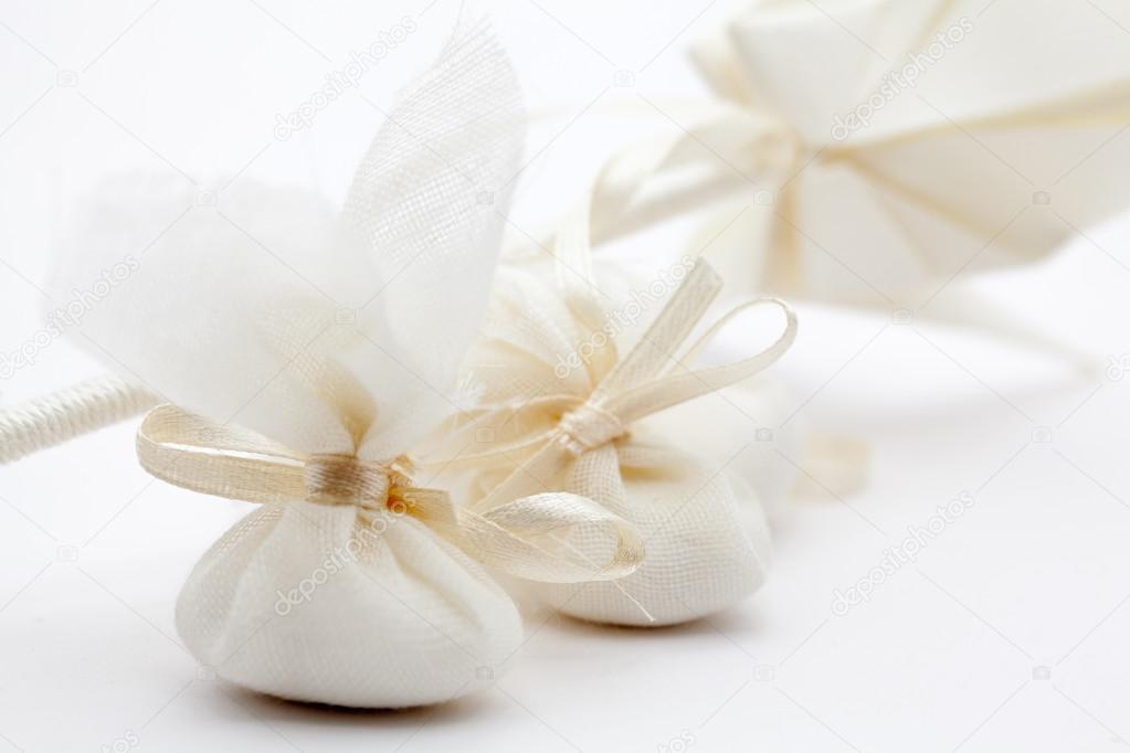 Wedding Favors decorated with origami birds