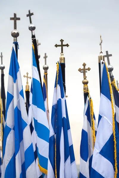 Greek flags — Stock Photo, Image