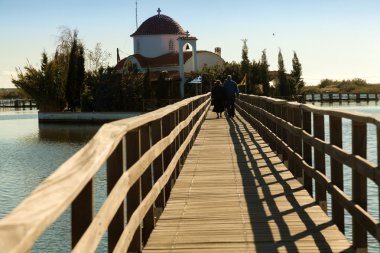 Saint nickolas Manastırı. Porto lagos alan, Trakya, Yunanistan.