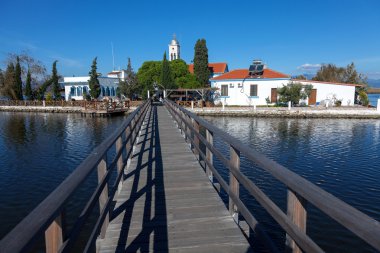 Aziz nikolaos Manastırı. Porto lagos alan, Trakya, Yunanistan.