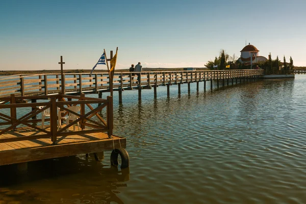 Sankt Nikolaos-klosteret. HavneLagos-området i Trakia, Hellas . – stockfoto