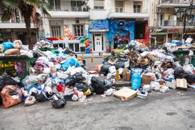 Selanik Merkez - Yunanistan çöp yığınları
