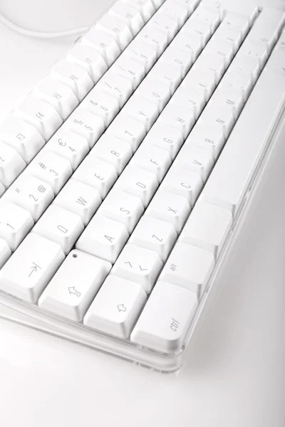 Weiße Computertastatur — Stockfoto