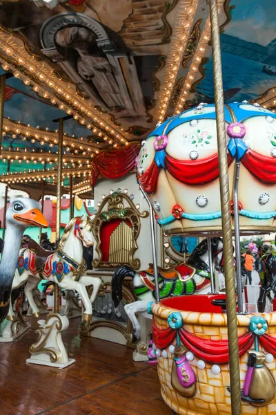 Vintage carousel or merry-go-round — Stock Photo, Image