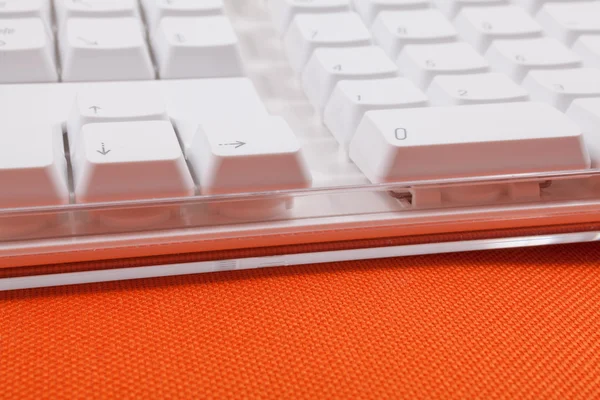 Bílá počítačová klávesnice — Stock fotografie