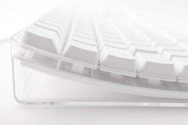 beyaz bilgisayar klavye