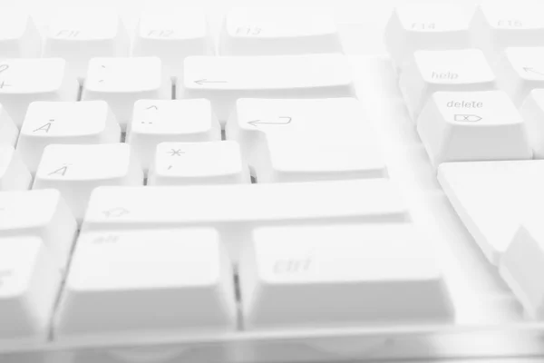 Clavier ordinateur blanc — Photo