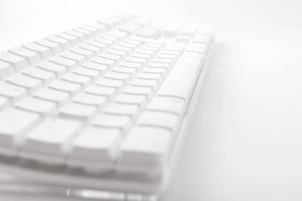 Clavier ordinateur blanc — Photo