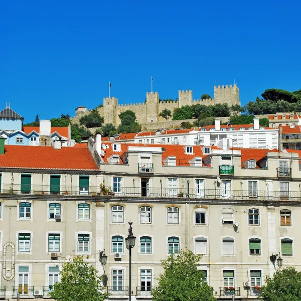 Sao jorge slott i Lissabon — Stockfoto