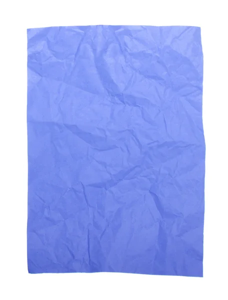 Blå skrynkliga papper — Stockfoto
